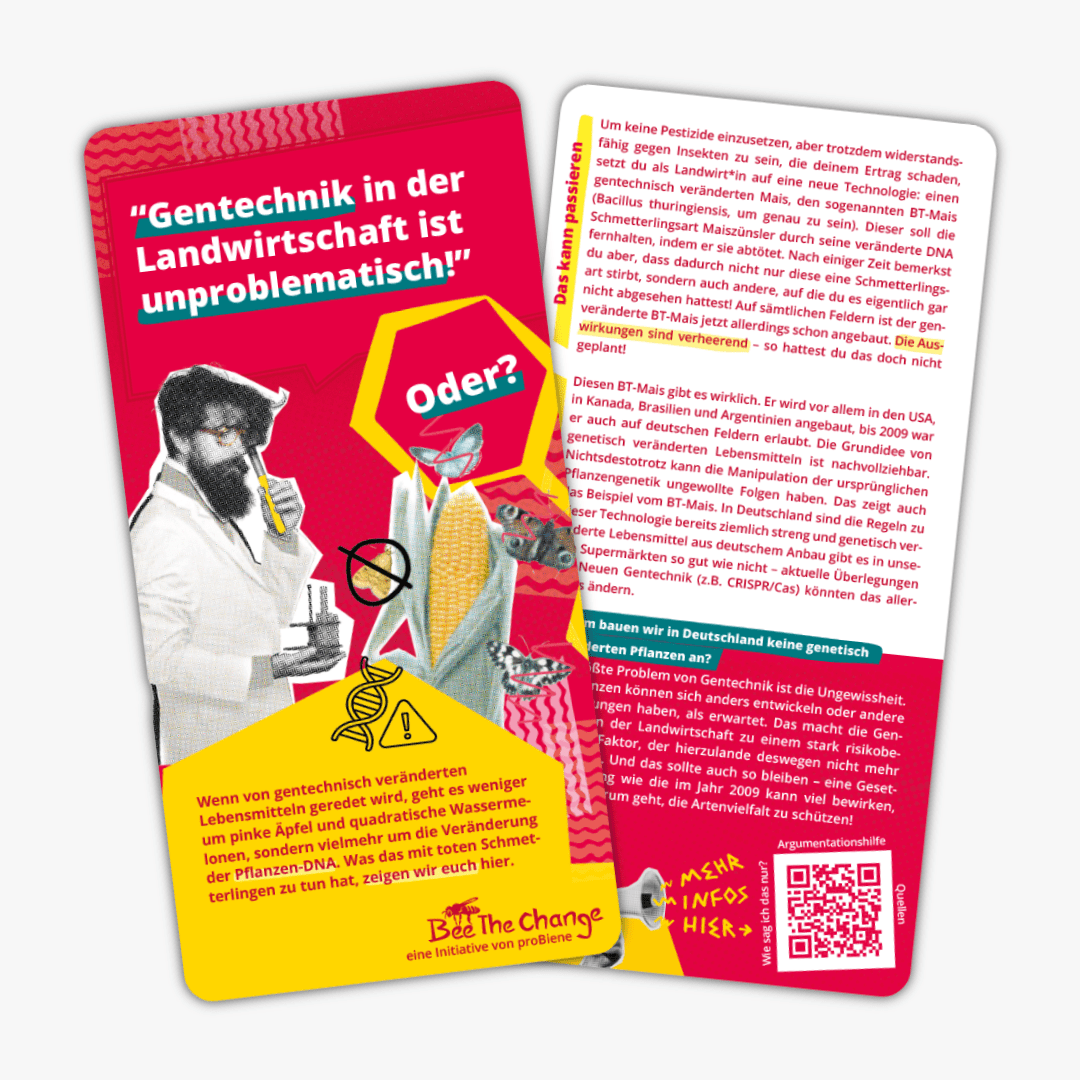 Argumentationshilfe-Karte Gentechnik in der Landwirtschaft
